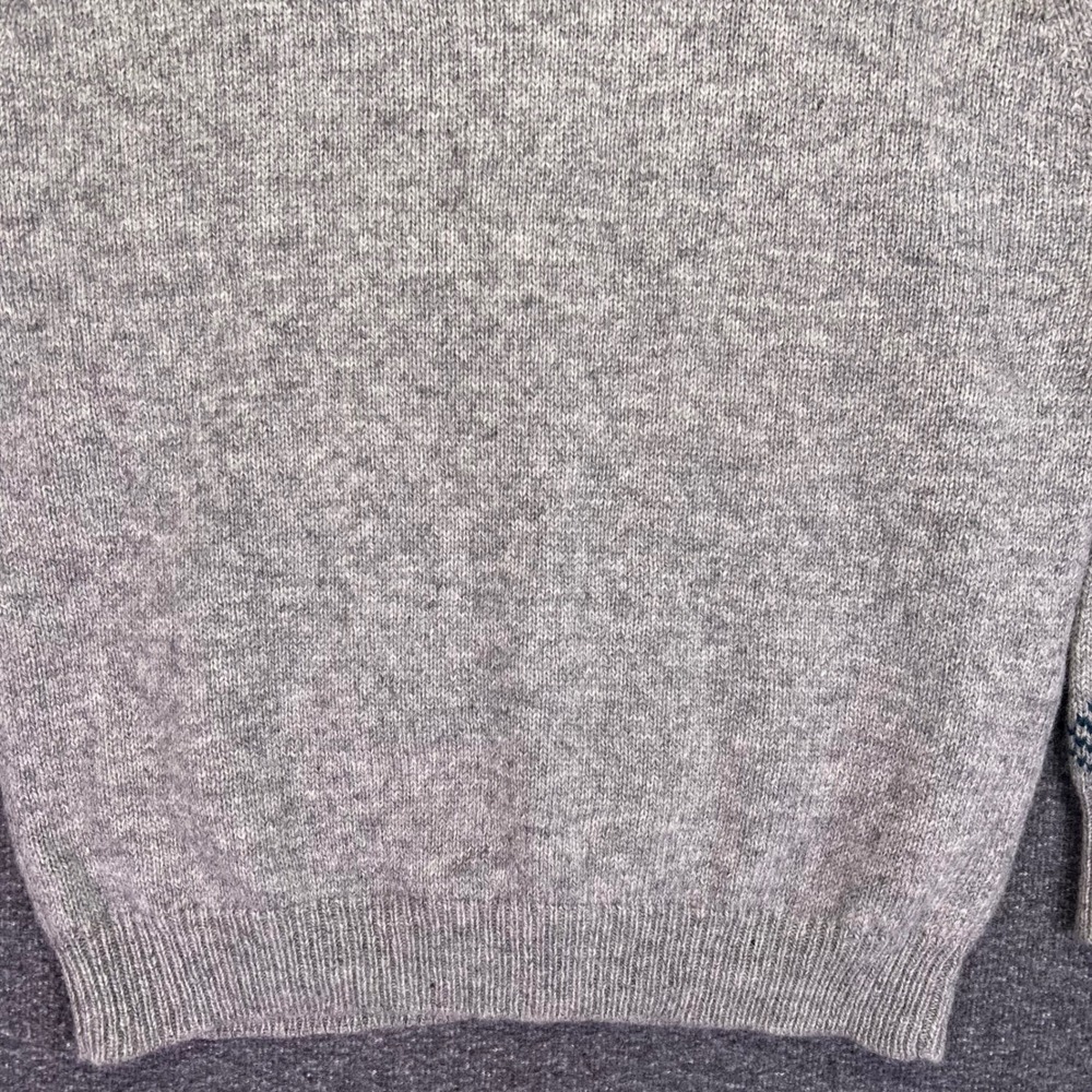 Orvis Cardinal Bird Cardigan Womens 42 Grey Shetland Wool Fair Isle Cabin Nature - Picture 9 of 16